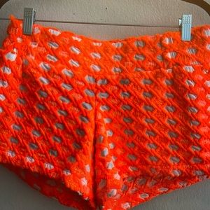 Lilly Pulitzer Neon Orange Crochet Overlay Shorts
